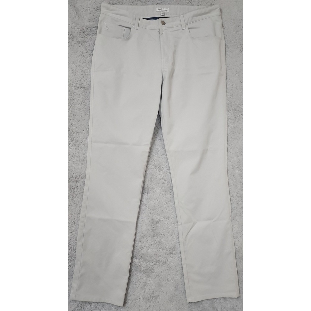 Peter Millar Pants Mens 35x32 Performance Golf Trousers Gray EB66 5 Pocket Prep